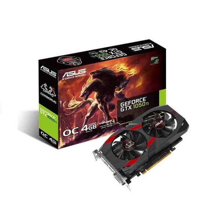 کارت گرافیک 4 گیگ برند ایسوس ASUS مدل cerberus GTX 1050 Ti OC ا  Graphics Card